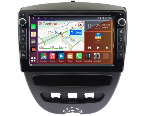 Toyota Aygo (2005-2014) Canbox H-Line 7826-10-1152 на Android 10 (4G-SIM, 3/32, DSP, QLed) С крутилками
