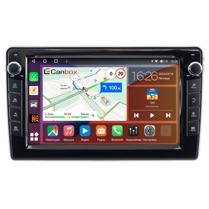 Штатная магнитола Toyota Ist 2001-2007 Canbox H-Line 7826-10-1183 на Android 10 (4G-SIM, 3/32, DSP, QLed) С крутилками