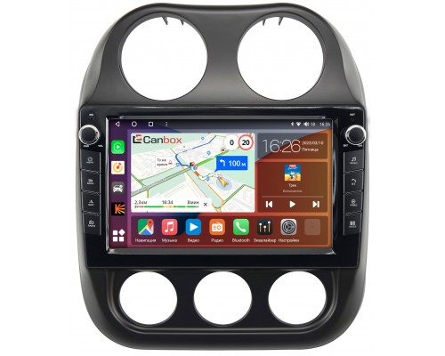 Jeep Compass, Liberty (Patriot) (2009-2016) Canbox H-Line 7826-10-810 на Android 10 (4G-SIM, 3/32, DSP, QLed) С крутилками