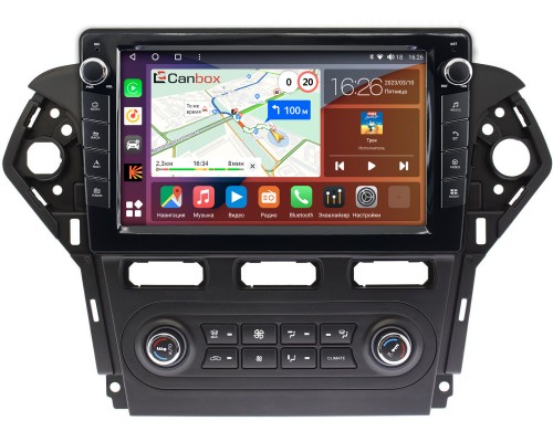 Ford Mondeo IV 2010-2015 (черная) Canbox H-Line 7826-1018 для авто с Blaupunkt на Android 10 (4G-SIM, 3/32, DSP, QLed) С крутилками