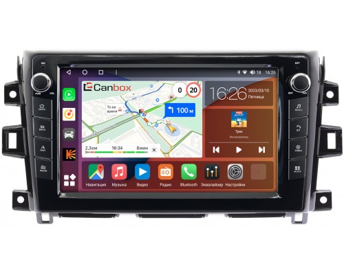 Nissan Navara (Frontier) IV (D23) 2014-2022 Canbox H-Line 7828-10-1116 на Android 10 (4G-SIM, 6/128, DSP, QLed) С крутилками