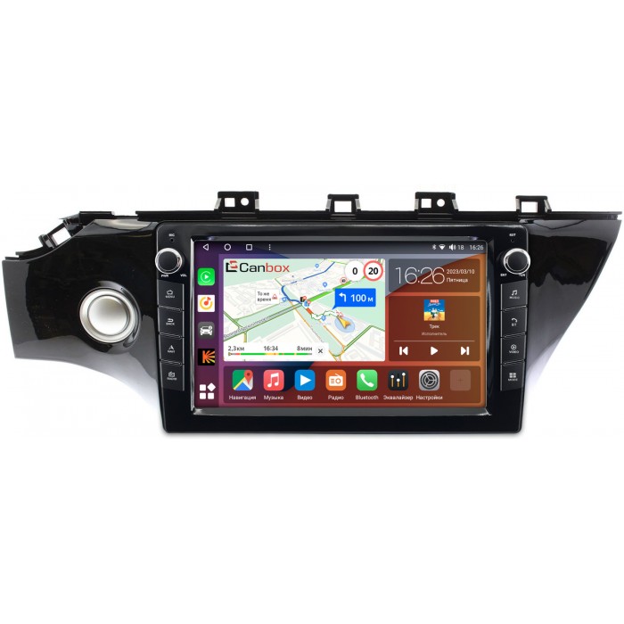 Штатная магнитола Kia Rio IV, Rio IV X-Line 2017-2020 Canbox H-Line 7828-10-419 на Android 10 (4G-SIM, 6/128, DSP, QLed) С крутилками (с кнопкой)