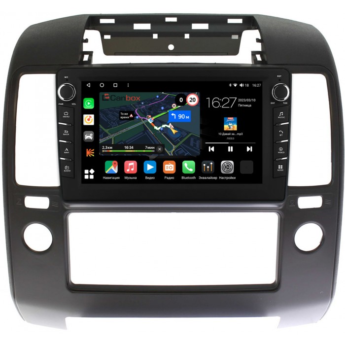 Штатная магнитола Nissan Navara (Frontier) III (D40) 2005-2010 Canbox M-Line 7831-9-1103 на Android 10 (4G-SIM, 2/32, DSP, IPS) С крутилками