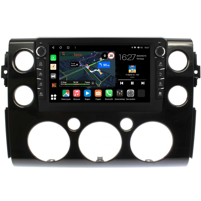 Штатная магнитола Toyota FJ Cruiser (2006-2022) Canbox M-Line 7831-9-188 на Android 10 (4G-SIM, 2/32, DSP, IPS) С крутилками