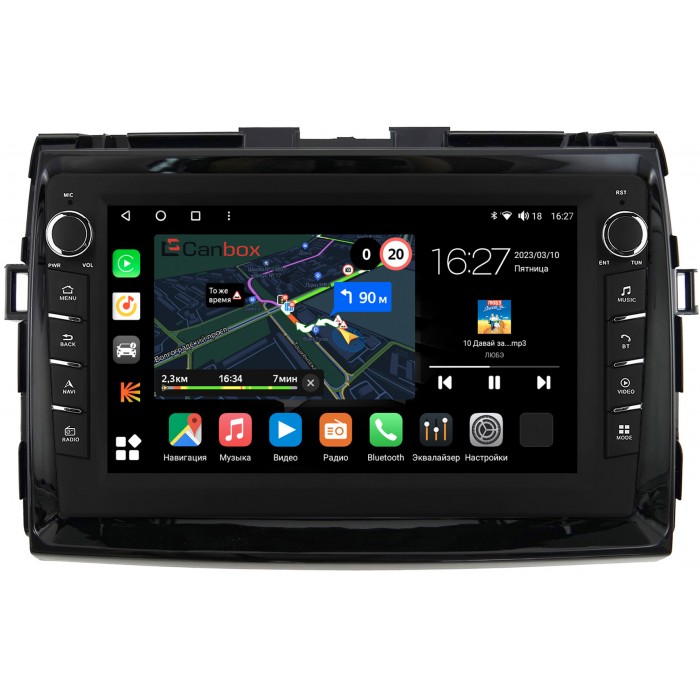 Штатная магнитола Toyota Estima 3, Previa 3 (2006-2019) Canbox M-Line 7831-9-199 на Android 10 (4G-SIM, 2/32, DSP, IPS) С крутилками (глянец)