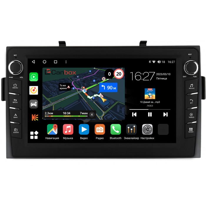 Штатная магнитола Honda Ridgeline (2005-2014) Canbox M-Line 7831-9-2685 на Android 10 (4G-SIM, 2/32, DSP, IPS) С крутилками