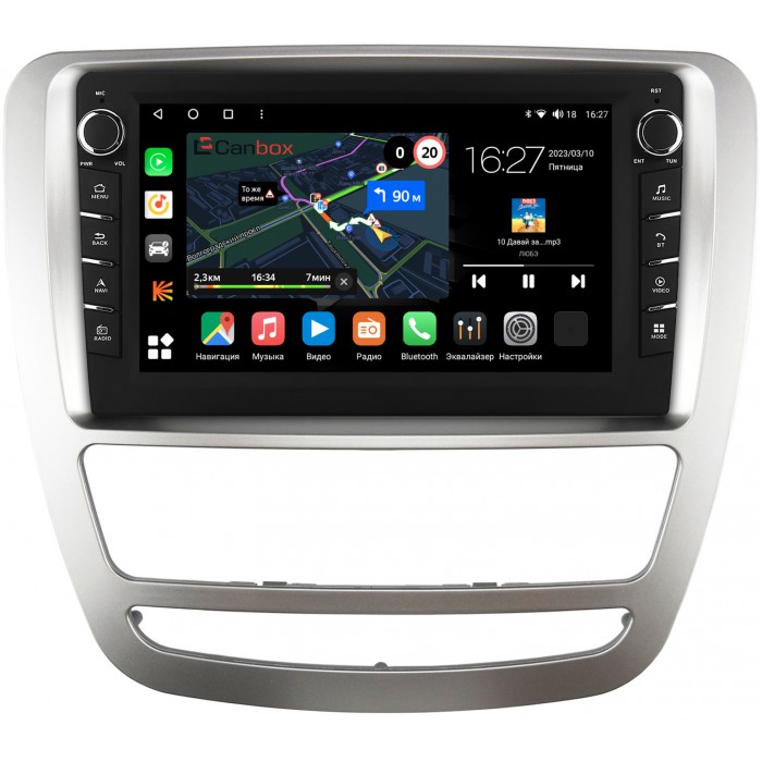 Штатная магнитола JAC T6 (2015-2022) Canbox M-Line 7831-9-4282 на Android 10 (4G-SIM, 2/32, DSP, IPS) С крутилками