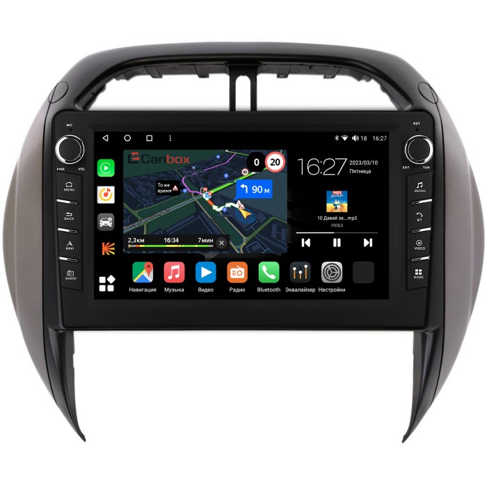 Штатная магнитола Toyota RAV4 (XA20) 2003-2006 Canbox M-Line 7831-9-508 на Android 10 (4G-SIM, 2/32, DSP, IPS) С крутилками