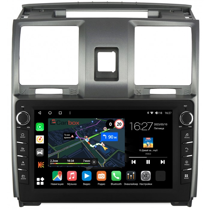 Штатная магнитола UAZ Patriot I 2012-2016 Canbox M-Line 7831-9-UA006N на Android 10 (4G-SIM, 2/32, DSP, IPS) С крутилками