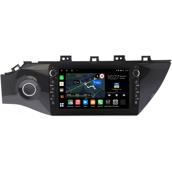 Штатная магнитола Kia Rio IV, Rio IV X-Line 2017-2020 Canbox M-Line 7831-9012 на Android 10 (4G-SIM, 2/32, DSP, IPS) С крутилками (с кнопкой)