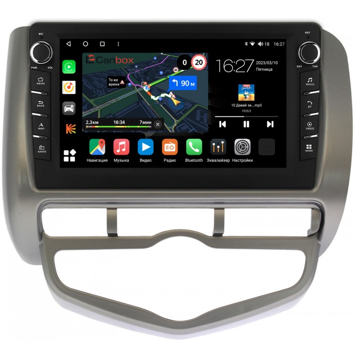 Штатная магнитола Honda Fit (2001-2008) (правый руль) Canbox M-Line 7831-9095 на Android 10 (4G-SIM, 2/32, DSP, IPS) С крутилками