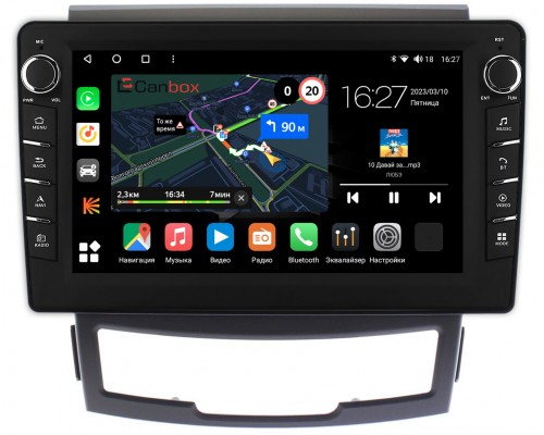 SsangYong Actyon 2 (2010-2013) Canbox M-Line 7831-9184 Android 10 (4G-SIM, 2/32, DSP, IPS) С крутилками