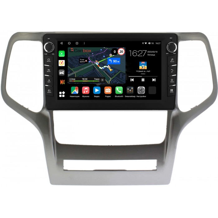 Штатная магнитола Jeep Grand Cherokee 4 (WK2) (2010-2013) Canbox M-Line 7831-9481 на Android 10 (4G-SIM, 2/32, DSP, IPS) С крутилками