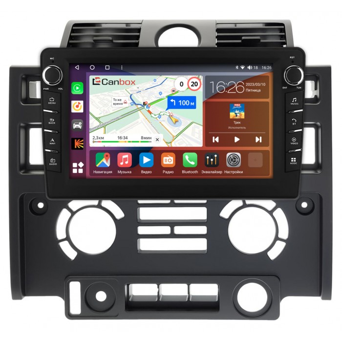 Штатная магнитола Land Rover Defender (2007-2016) Canbox H-Line 7832-9-013 на Android 10 (4G-SIM, 3/32, DSP, IPS) С крутилками