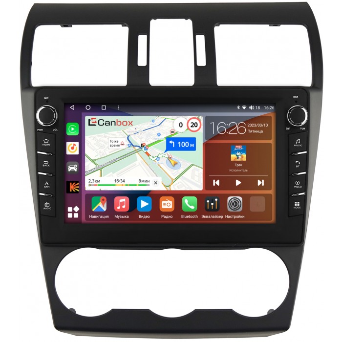 Штатная магнитола Subaru Forester 4, Impreza 4, XV (2011-2016) Canbox H-Line 7832-9-1518 на Android 10 (4G-SIM, 3/32, DSP, IPS) С крутилками