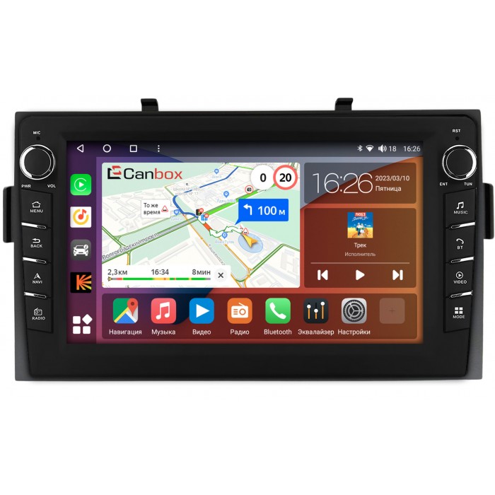 Штатная магнитола Honda Ridgeline (2005-2014) Canbox H-Line 7832-9-2685 на Android 10 (4G-SIM, 3/32, DSP, IPS) С крутилками