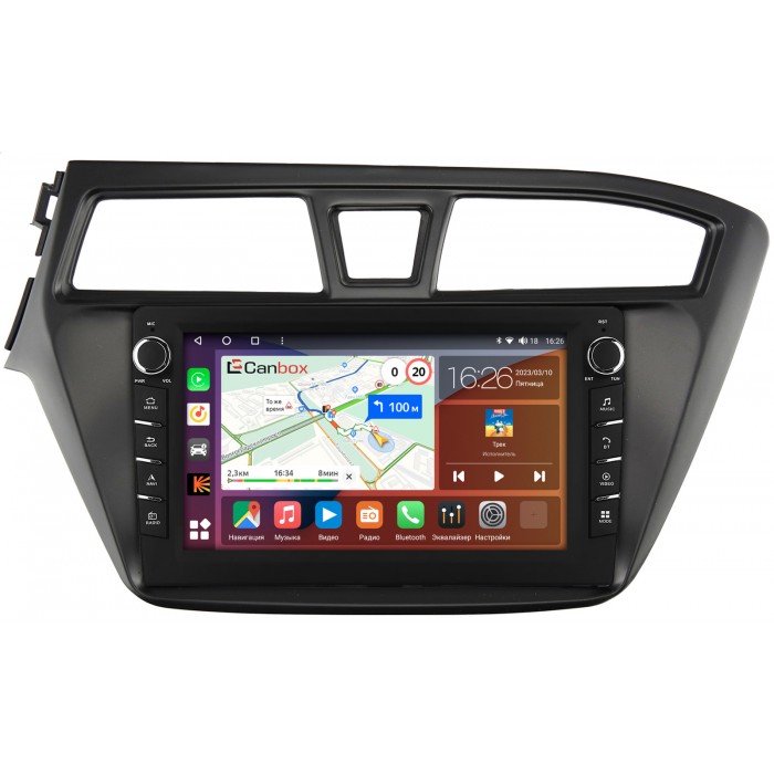 Штатная магнитола Hyundai i20 II 2014-2018 Canbox H-Line 7832-9-578 на Android 10 (4G-SIM, 3/32, DSP, IPS) С крутилками