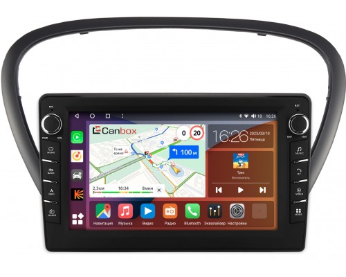 Peugeot 607 (2004-2010) Canbox H-Line 7832-9-6060 Android 10 (4G-SIM, 3/32, DSP, IPS) С крутилками