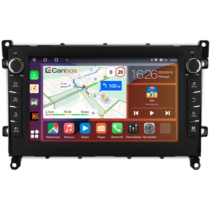 Штатная магнитола Toyota Prius IV (XW50) 2018-2022 рестайлинг Canbox H-Line 7832-9-TO380N на Android 10 (4G-SIM, 3/32, DSP, IPS) С крутилками