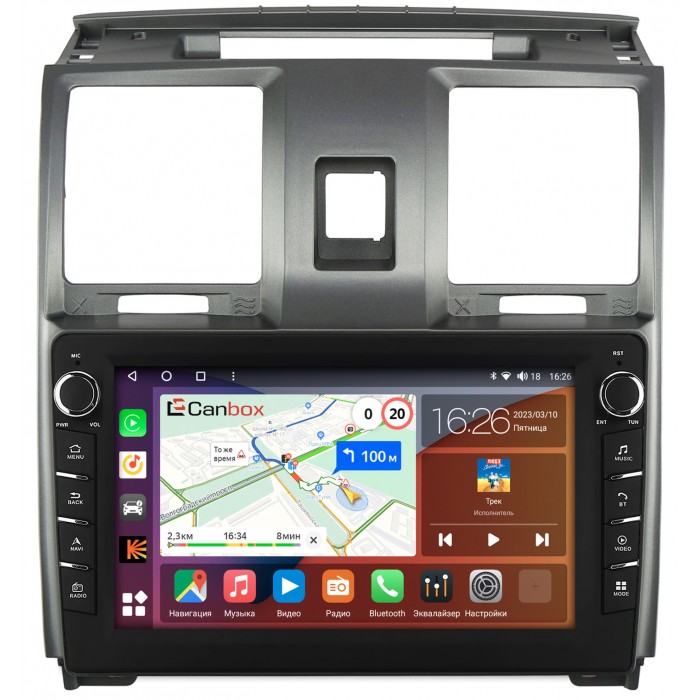 Штатная магнитола UAZ Patriot I 2012-2016 Canbox H-Line 7832-9-UA006N на Android 10 (4G-SIM, 3/32, DSP, IPS) С крутилками