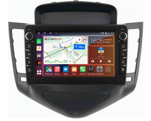Chevrolet Cruze (2008-2012) (черная) Canbox H-Line 7832-9010 на Android 10 (4G-SIM, 3/32, DSP, IPS) С крутилками
