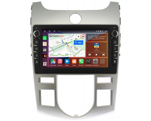Kia Cerato 2 (2008-2013) (серебро) Canbox H-Line 7832-9019 для авто с климатом (тип 1) на Android 10 (4G-SIM, 3/32, DSP, IPS) С крутилками