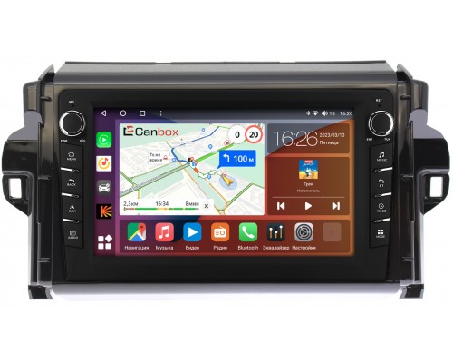 Toyota Fortuner 2 (2015-2022) Canbox H-Line 7832-9106 Android 10 (4G-SIM, 3/32, DSP, IPS) С крутилками