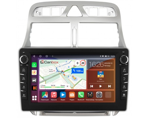 Peugeot 307 (2001-2008) (тип 2) Canbox H-Line 7832-9188 Android 10 (4G-SIM, 3/32, DSP, IPS) С крутилками