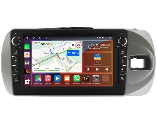 Toyota Vitz III (XP130) 2014-2019 Canbox H-Line 7832-9432 на Android 10 (4G-SIM, 3/32, DSP, IPS) С крутилками