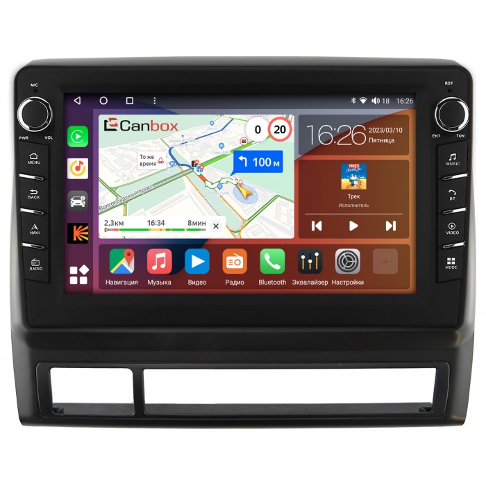 Штатная магнитола Toyota Tacoma II 2004-2011 (матовая) Canbox H-Line 7833-9-114 на Android 10 (4G-SIM, 4/64, DSP, IPS) С крутилками