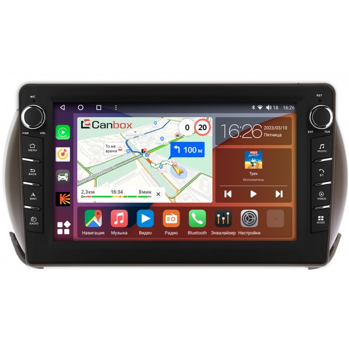 Штатная магнитола Suzuki Alto (2009-2014) Canbox H-Line 7833-9281 на Android 10 (4G-SIM, 4/64, DSP, IPS) С крутилками