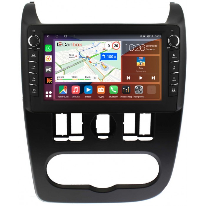 Штатная магнитола Lada Largus 2012-2021 Canbox H-Line 7834-9-1163 на Android 10 (4G-SIM, 6/128, DSP, IPS) С крутилками