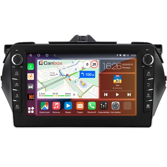 Штатная магнитола Suzuki Ciaz (2014-2019) Canbox H-Line 7834-9-1555 на Android 10 (4G-SIM, 6/128, DSP, IPS) С крутилками