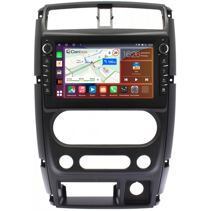 Штатная магнитола Suzuki Jimny III 2005-2019 Canbox H-Line 7834-9-357 на Android 10 (4G-SIM, 6/128, DSP, IPS) С крутилками