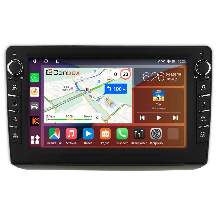 Штатная магнитола Jeep Grand Cherokee 4 (WK2) (2013-2022) Canbox H-Line 7834-9-3781 на Android 10 (4G-SIM, 6/128, DSP, IPS) С крутилками