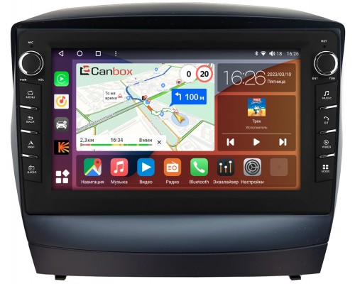 Hyundai ix35, Tucson II 2011-2015 (для авто без камеры) Canbox H-Line 7834-9088 на Android 10 (4G-SIM, 6/128, DSP, IPS) С крутилками