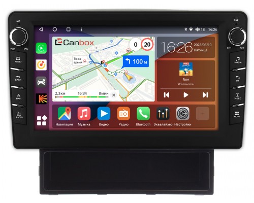 Nissan AD 3 (2006-2022) Canbox H-Line 7834-9384 на Android 10 (4G-SIM, 6/128, DSP, IPS) С крутилками