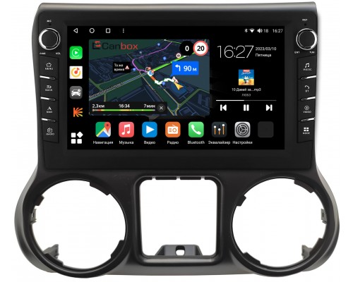 Jeep Wrangler III (JK) 2011-2018 Canbox M-Line 7835-10-009 на Android 10 (4G-SIM, 2/32, DSP, QLed) С крутилками