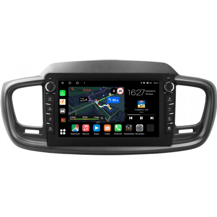 Штатная магнитола Kia Sorento III Prime 2015-2020 Canbox M-Line 7835-10-1125 на Android 10 (4G-SIM, 2/32, DSP, QLed) С крутилками