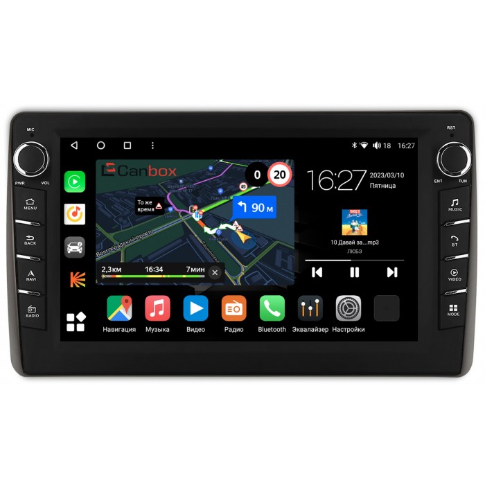 Штатная магнитола Toyota Highlander (U70) (2019-2022) Canbox M-Line 7835-10-1440 на Android 10 (4G-SIM, 2/32, DSP, QLed) С крутилками