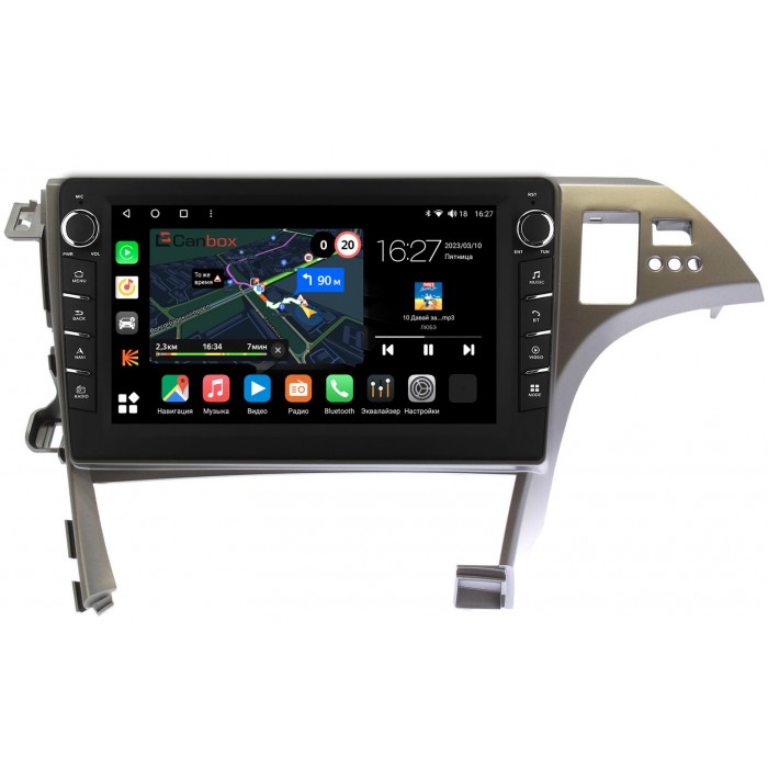 Штатная магнитола Toyota Prius III (XW30) 2009-2015 (правый руль) Canbox M-Line 7835-10-780 на Android 10 (4G-SIM, 2/32, DSP, QLed) С крутилками