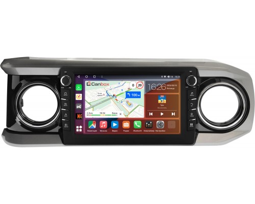 Toyota Tacoma III 2015-2022 (черная) Canbox H-Line 7836-10-1431 на Android 10 (4G-SIM, 3/32, DSP, QLed) С крутилками