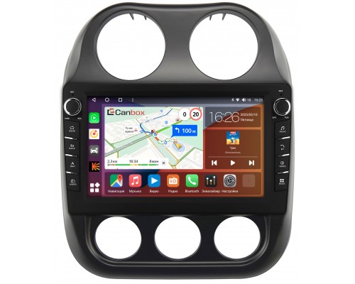 Jeep Compass, Liberty (Patriot) (2009-2016) Canbox H-Line 7836-10-810 на Android 10 (4G-SIM, 3/32, DSP, QLed) С крутилками