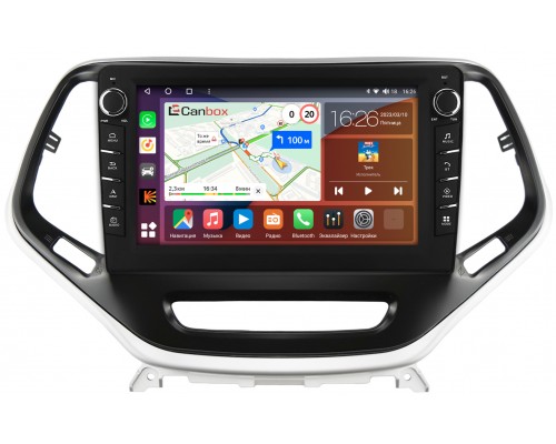 Jeep Cherokee 5 (KL) (2013-2022) Canbox H-Line 7836-10-811 на Android 10 (4G-SIM, 3/32, DSP, QLed) С крутилками