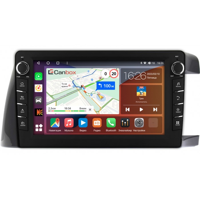 Штатная магнитола Toyota Wish I 2003-2009 (Тип 2) Canbox H-Line 7836-10-TO383T на Android 10 (4G-SIM, 3/32, DSP, QLed) С крутилками