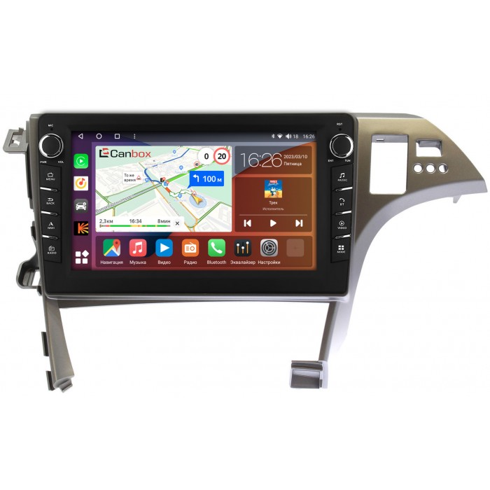 Штатная магнитола Toyota Prius III (XW30) 2009-2015 (правый руль) Canbox H-Line 7837-10-780 на Android 10 (4G-SIM, 4/64, DSP, QLed) С крутилками