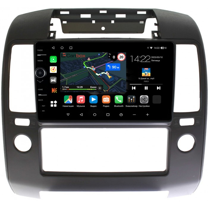 Штатная магнитола Nissan Navara (Frontier) III (D40) 2005-2010 Canbox M-Line 7840-9-1103 на Android 10 (4G-SIM, 2/32, DSP, QLed)