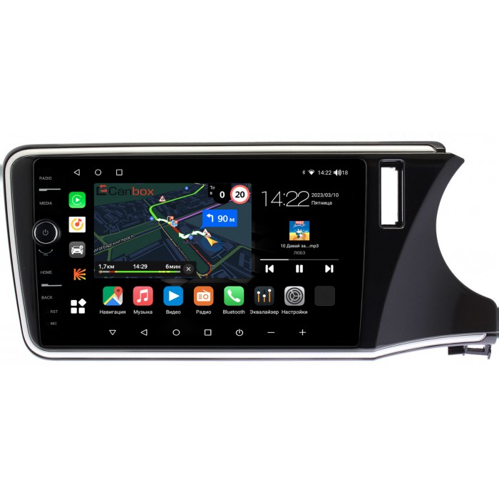 Штатная магнитола Honda Grace (2014-2020) (правый руль) Canbox M-Line 7840-9-1143 на Android 10 (4G-SIM, 2/32, DSP, QLed)
