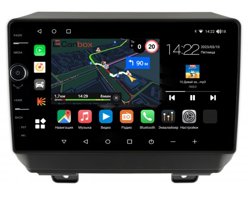 Jeep Wrangler IV (JL) 2017-2022 Canbox M-Line 7840-9-327 на Android 10 (4G-SIM, 2/32, DSP, QLed)