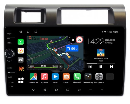 Toyota Land Cruiser 70 2007-2021 Canbox M-Line 7840-9286 на Android 10 (4G-SIM, 2/32, DSP, QLed)